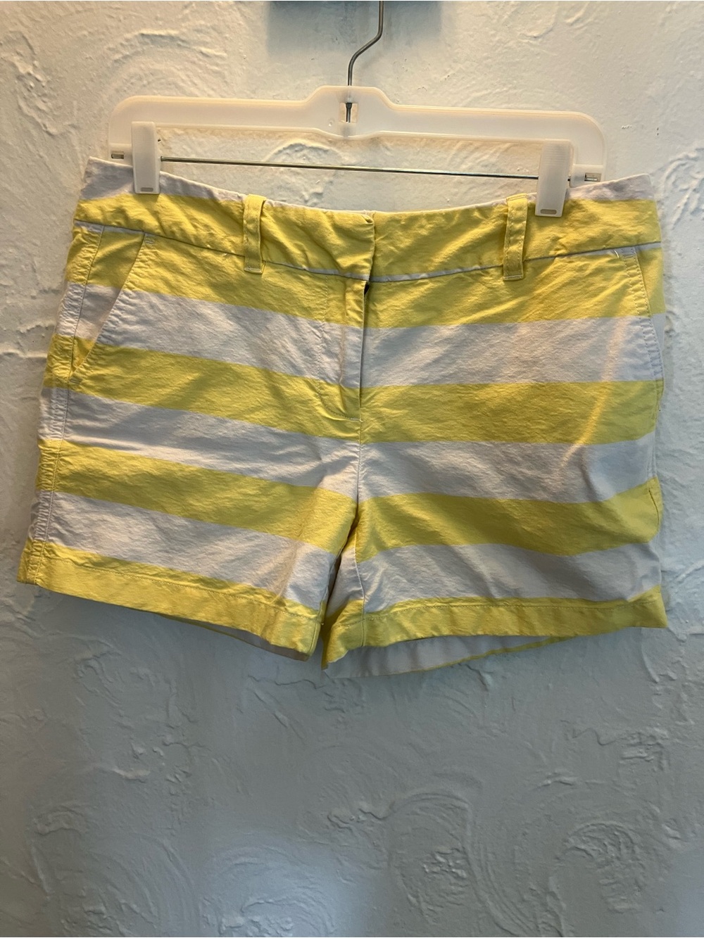 Vineyard Vines Yellow & White Striped Cotton Shorts